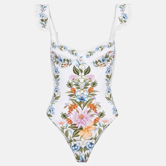 Farm Rio Ruffled Swimsuit One Piece NWT Sz XS - Picture 5 of 5